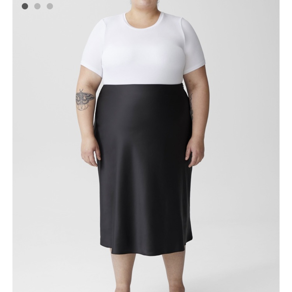 Universal Standard CeeCee Midi Bias Skirt - Black